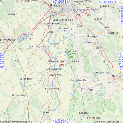 Tass on map