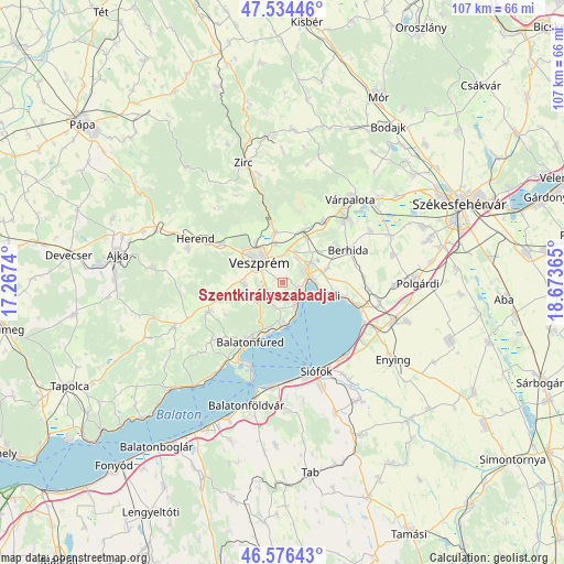 Szentkirályszabadja on map