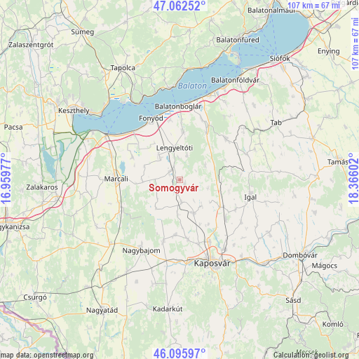 Somogyvár on map