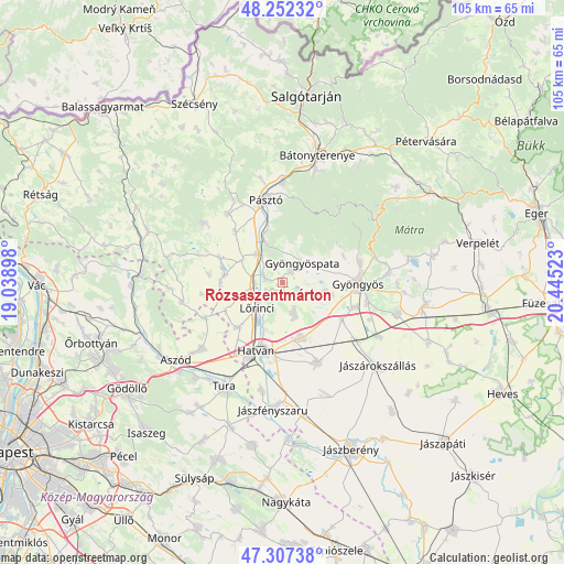 Rózsaszentmárton on map