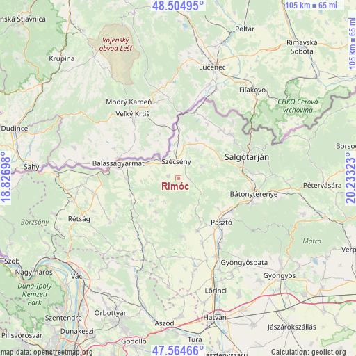 Rimóc on map