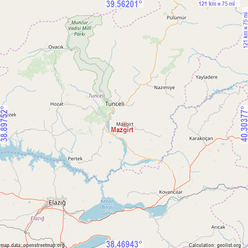 Mazgirt on map