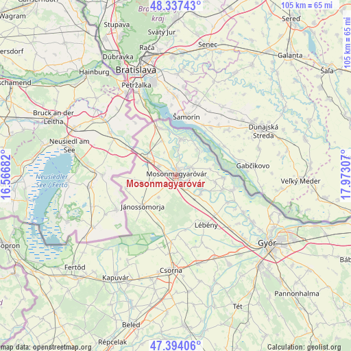 Mosonmagyaróvár on map