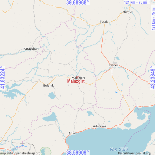 Malazgirt on map