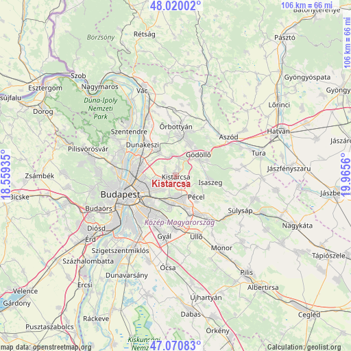 Kistarcsa on map