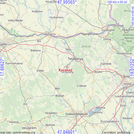 Kecskéd on map