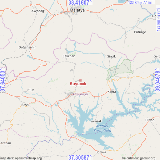 Kuyucak on map