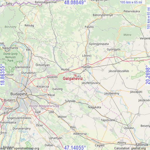 Galgahévíz on map