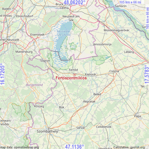 Fertőszentmiklós on map