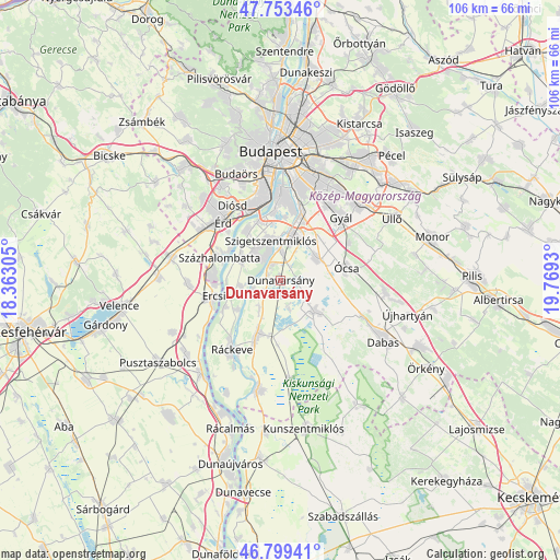 Dunavarsány on map