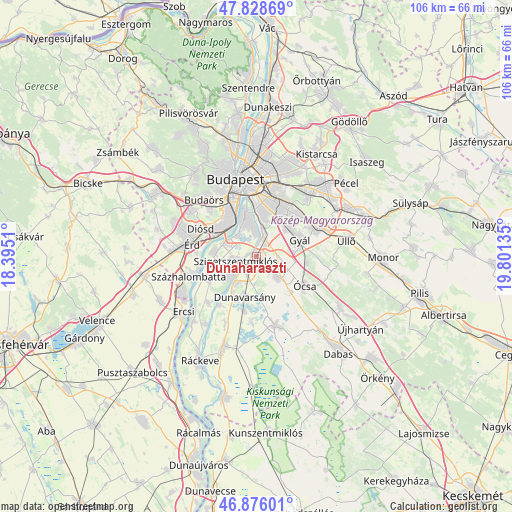Dunaharaszti on map
