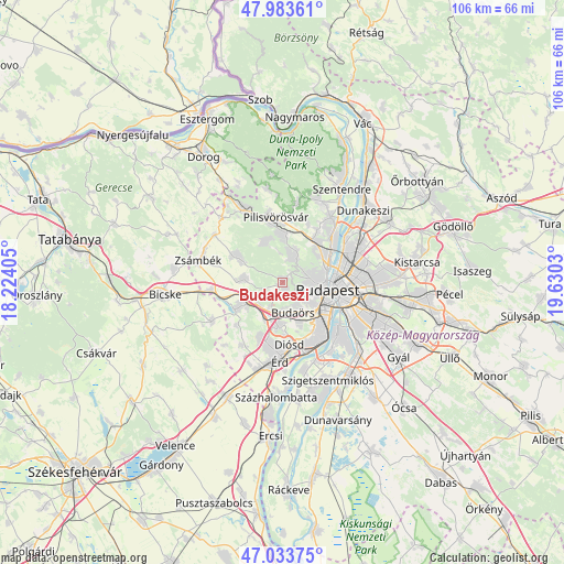 Budakeszi on map