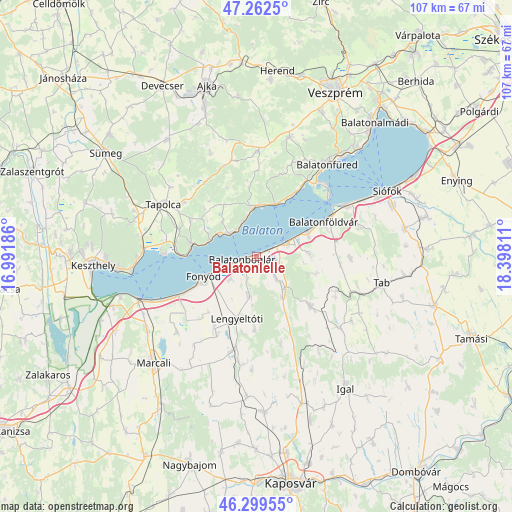 Balatonlelle on map