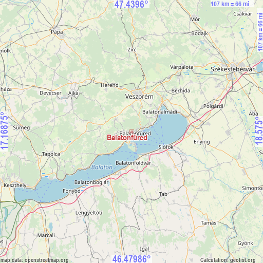 Balatonfüred on map