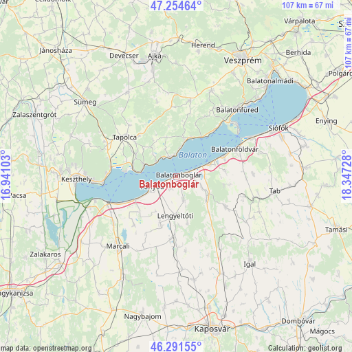 Balatonboglár on map