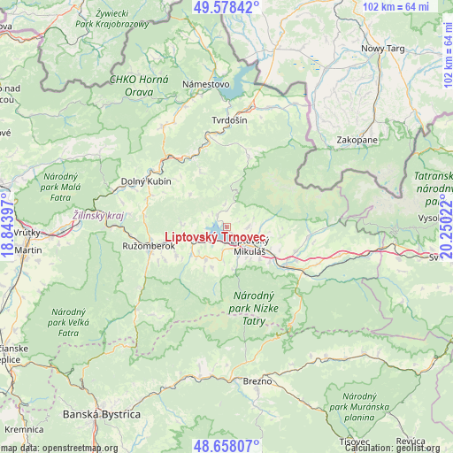 Liptovský Trnovec on map