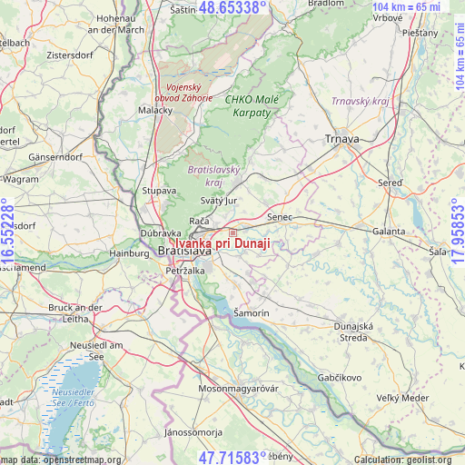 Ivanka pri Dunaji on map