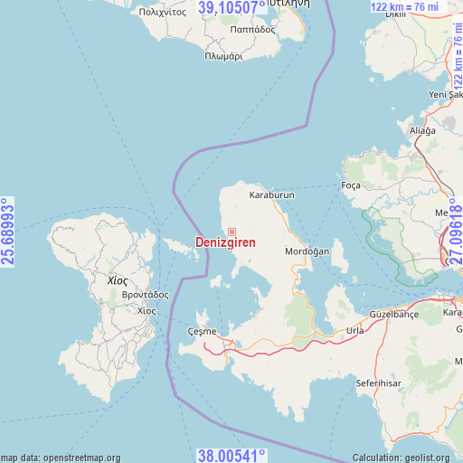 Denizgiren on map