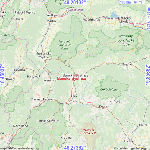 Banská Bystrica on map