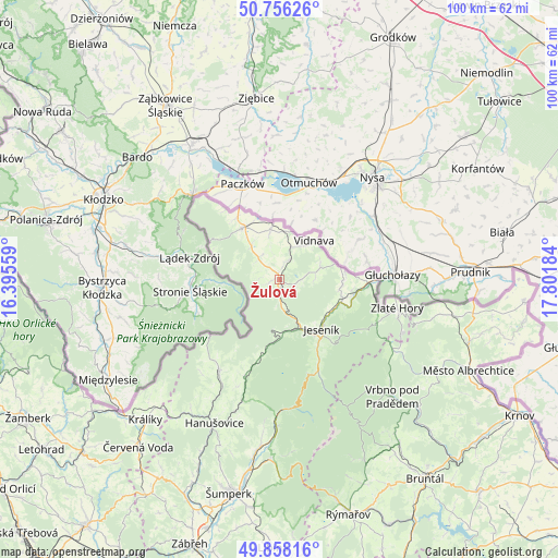 Žulová on map