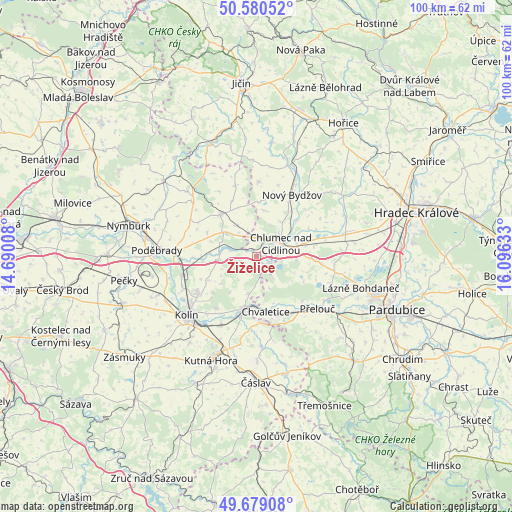 Žiželice on map