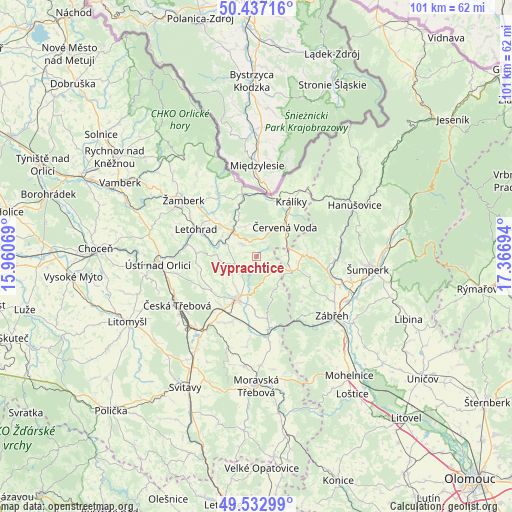 Výprachtice on map