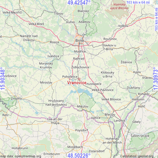 Vranovice on map