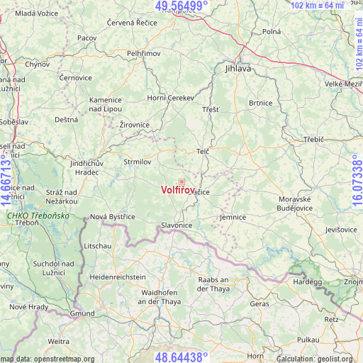 Volfířov on map