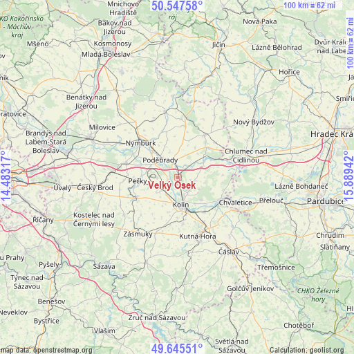 Velký Osek on map