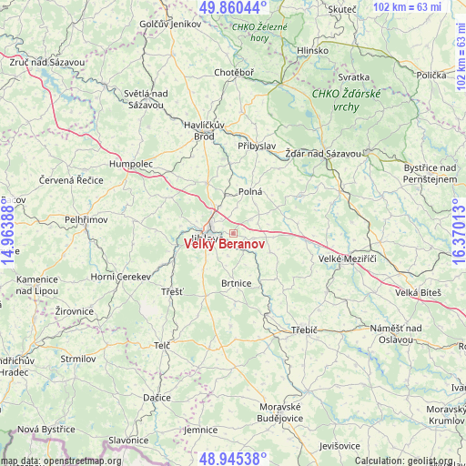 Velký Beranov on map