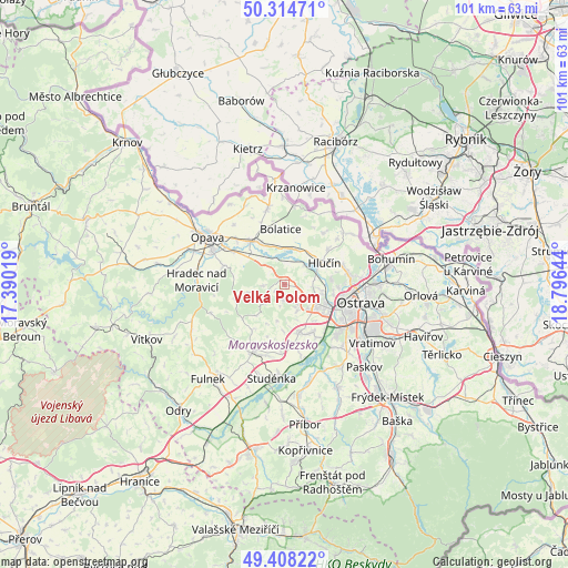 Velká Polom on map