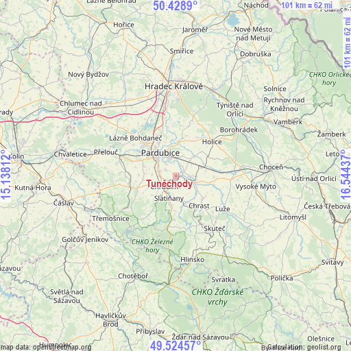 Tuněchody on map