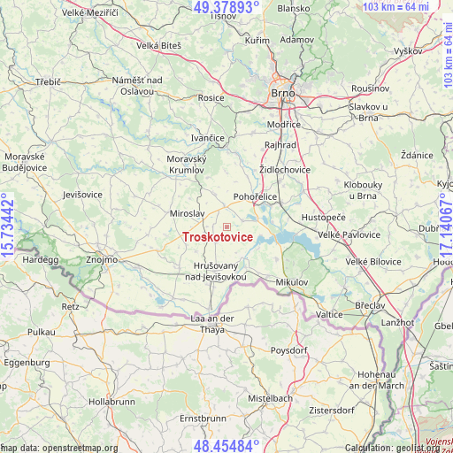 Troskotovice on map