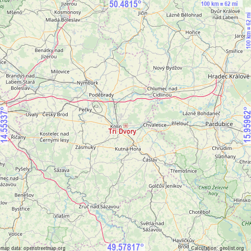 Tři Dvory on map