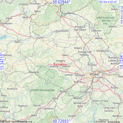 Svinařov on map