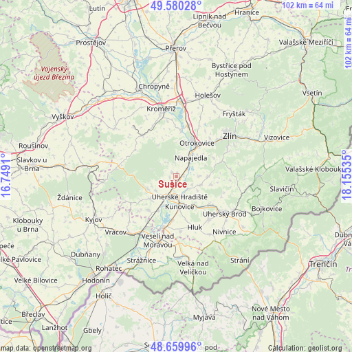 Sušice on map