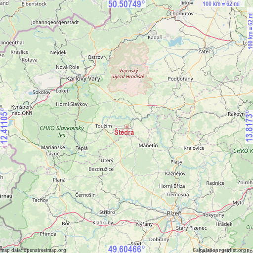 Štědrá on map