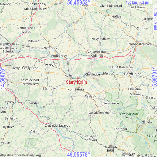 Starý Kolín on map