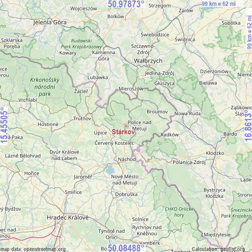 Stárkov on map