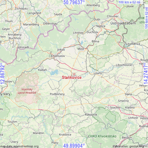 Staňkovice on map