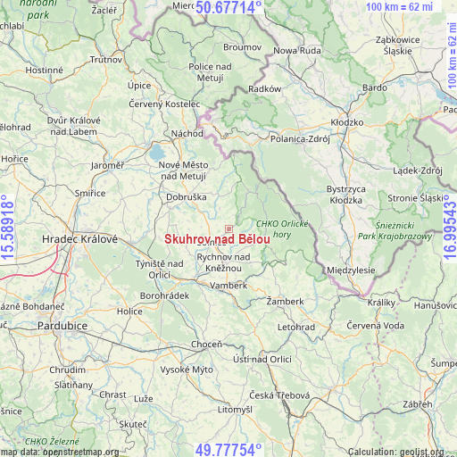 Skuhrov nad Bělou on map