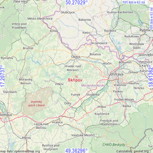 Skřipov on map