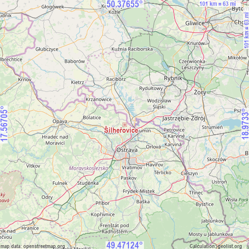 Šilheřovice on map