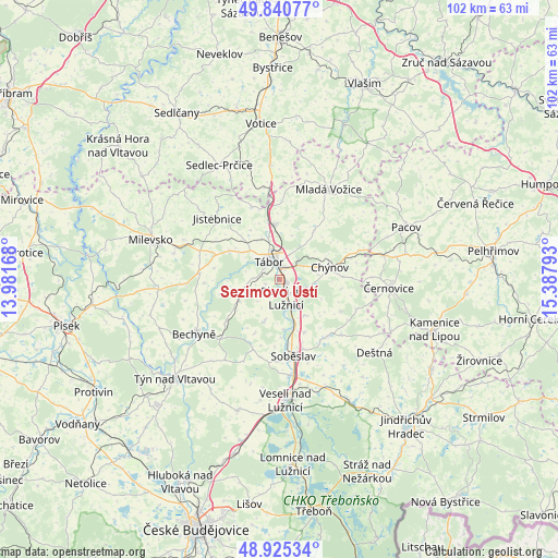 Sezimovo Ústí on map