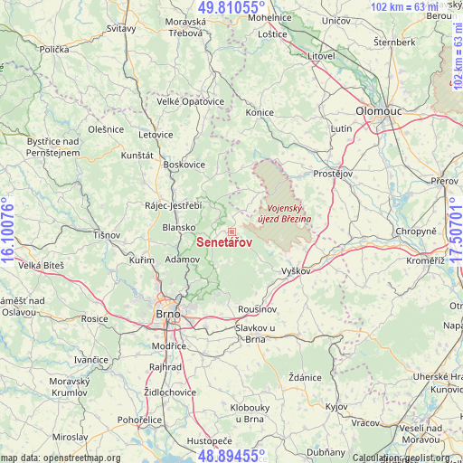 Senetářov on map