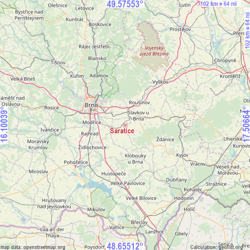 Šaratice on map