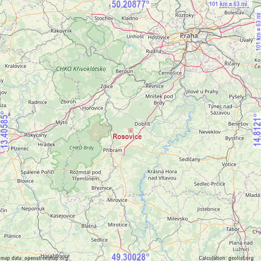 Rosovice on map