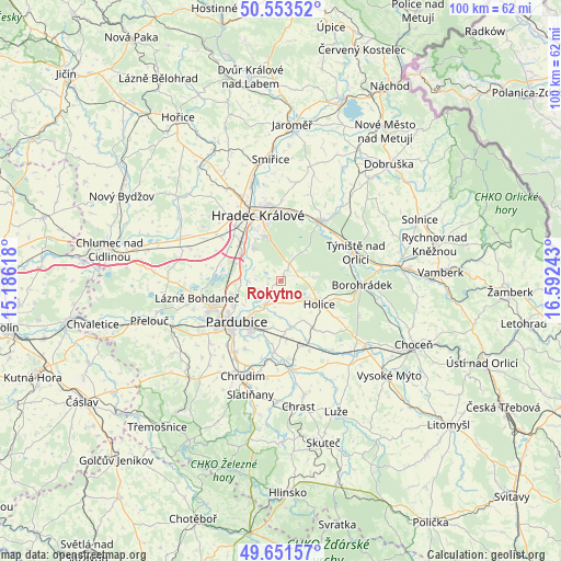 Rokytno on map