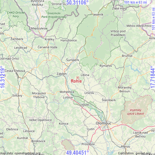 Rohle on map