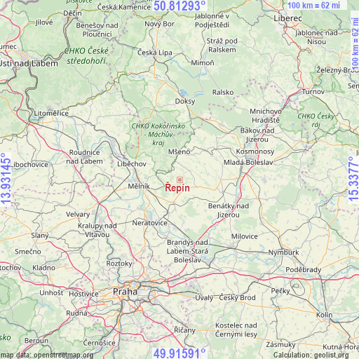 Řepín on map